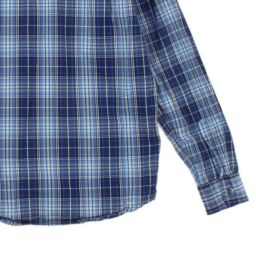 Mens Plaid Shirt Long Sleeve Check