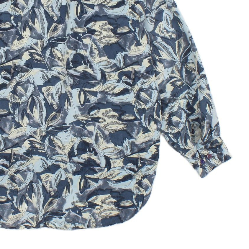 Mens Silk Floral Shirt Long Sleeve