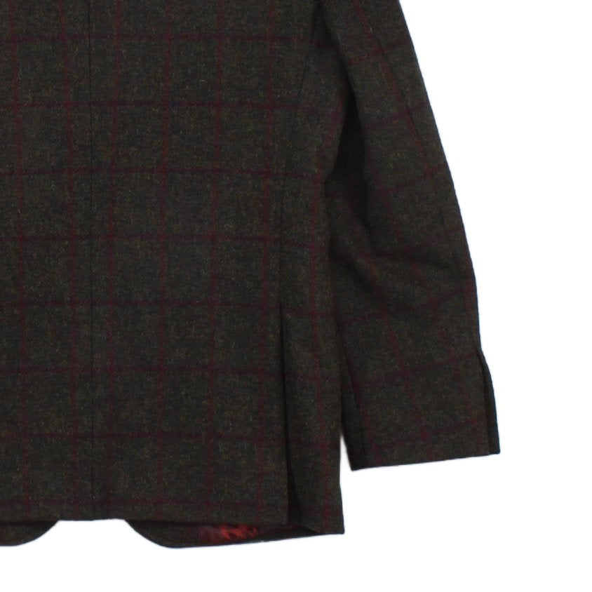 Mens Tweed Blazer Notch Lapel Wool