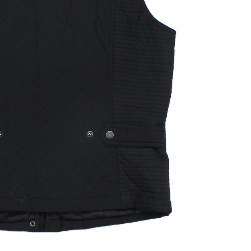 Womens Bodywarmer Motorcycle Zip Sleeveless Button