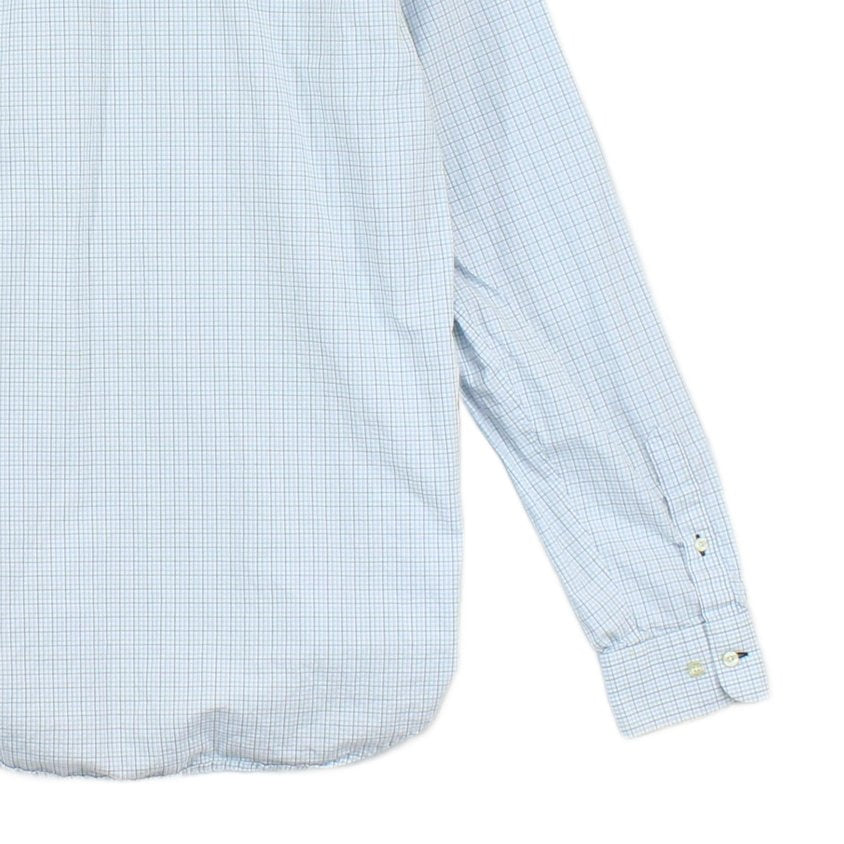 Mens Check Shirt Button Up Long Sleeve