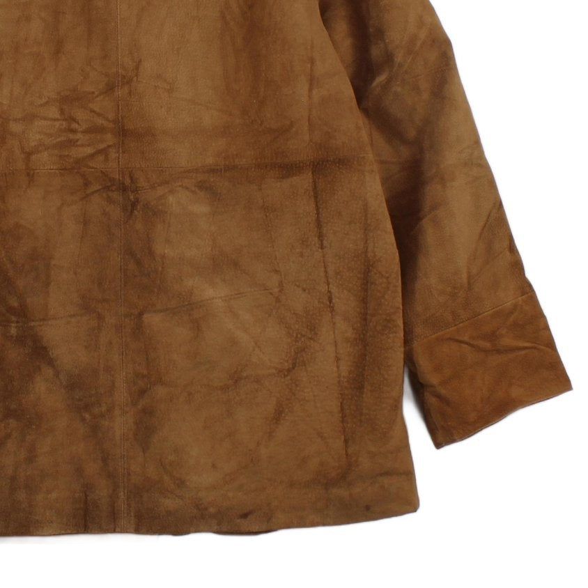 Womens Leather Jacket Oversized Fit Button