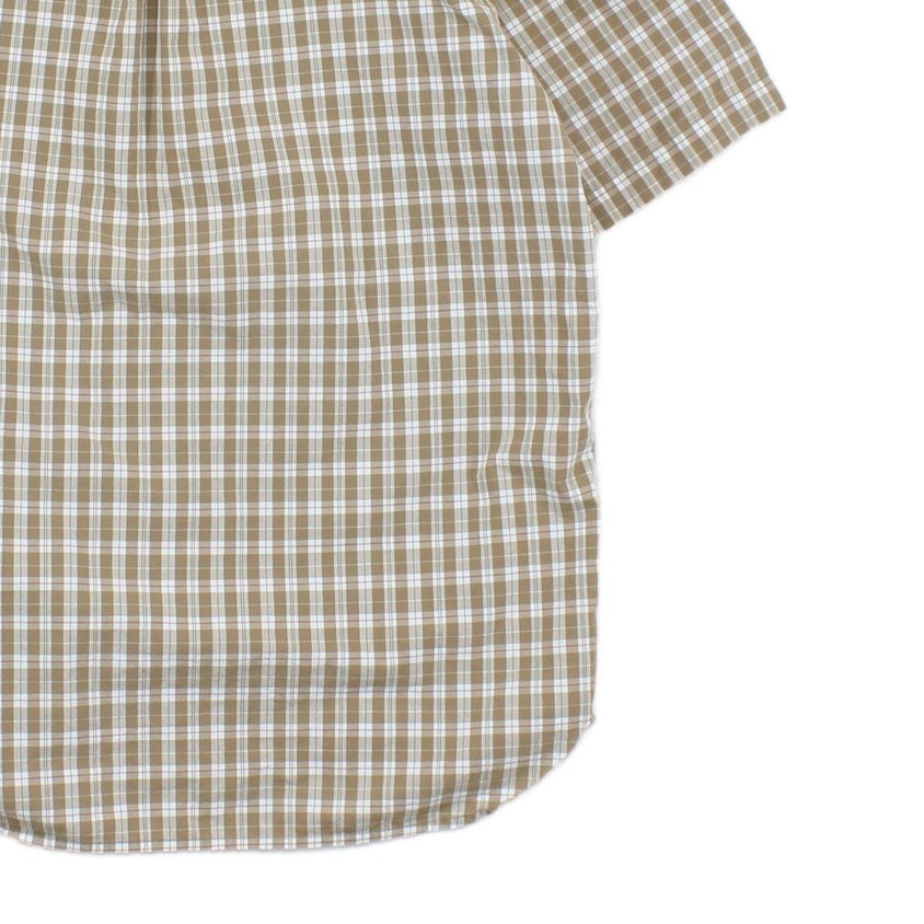 Mens Plaid Shirt Short Sleeve Button Down