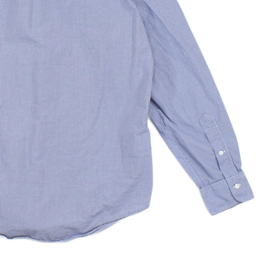 Mens Check Shirt Custom Fit Button Down Long Sleeve