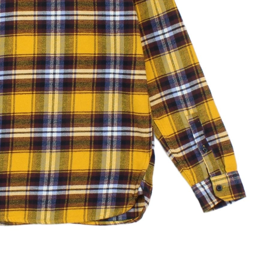 Mens Flannel Plaid Shirt Button Up Long Sleeve