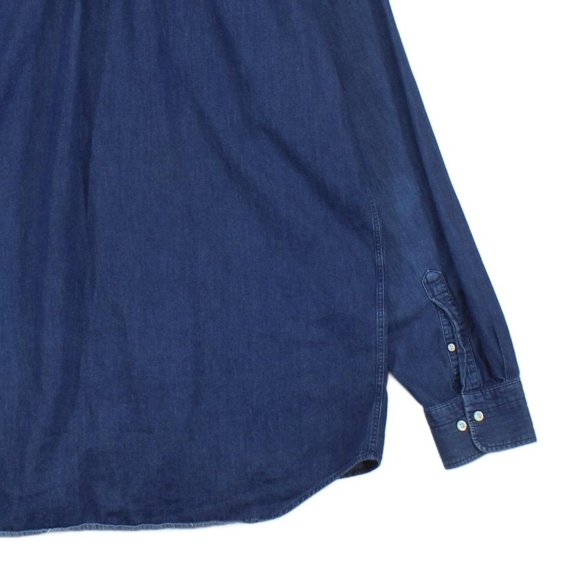 Mens Denim Shirt Indigo Button Up