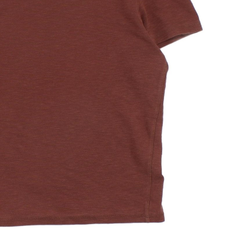 Mens Ribbed T-Shirt Logo Short Sleeve Stretch