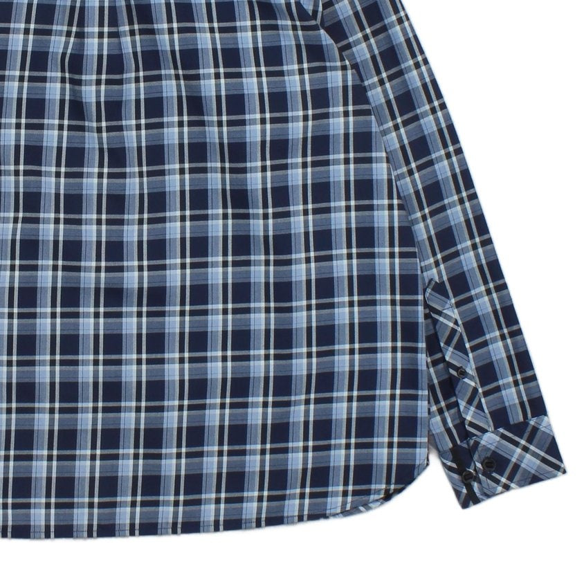 Mens Check Shirt Long Sleeve Button Up