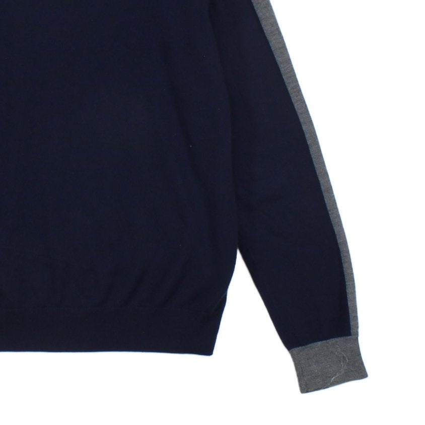 Mens Wool V-Neck Jumper Golf Knit