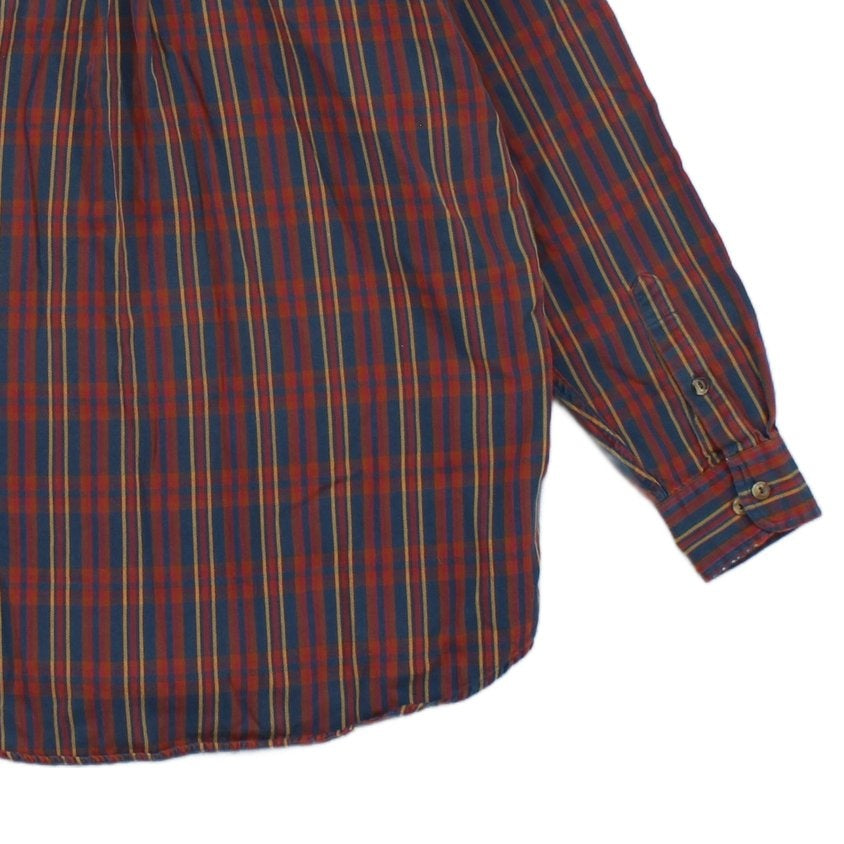 Mens Plaid Shirt Button Down Long Sleeve