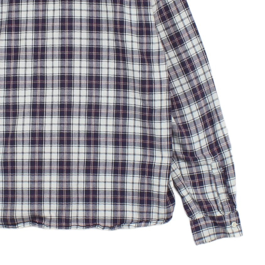 Mens Check Shirt Button Up Long Sleeve