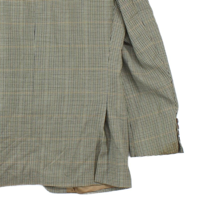 Mens Blazer Check Wool Silk Short