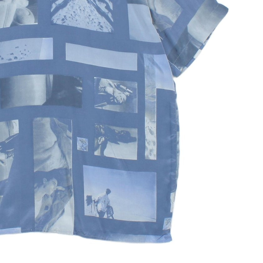Mens Silk Patterned Shirt Short Sleeve