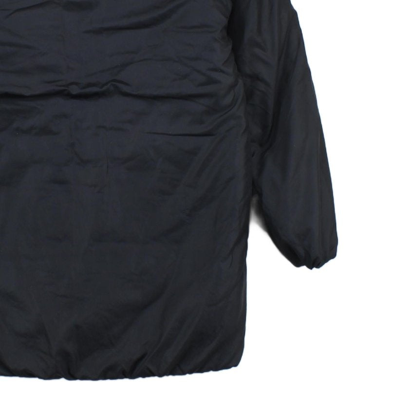 Womens Quilted Coat Hooded Full Zip Logo Winter