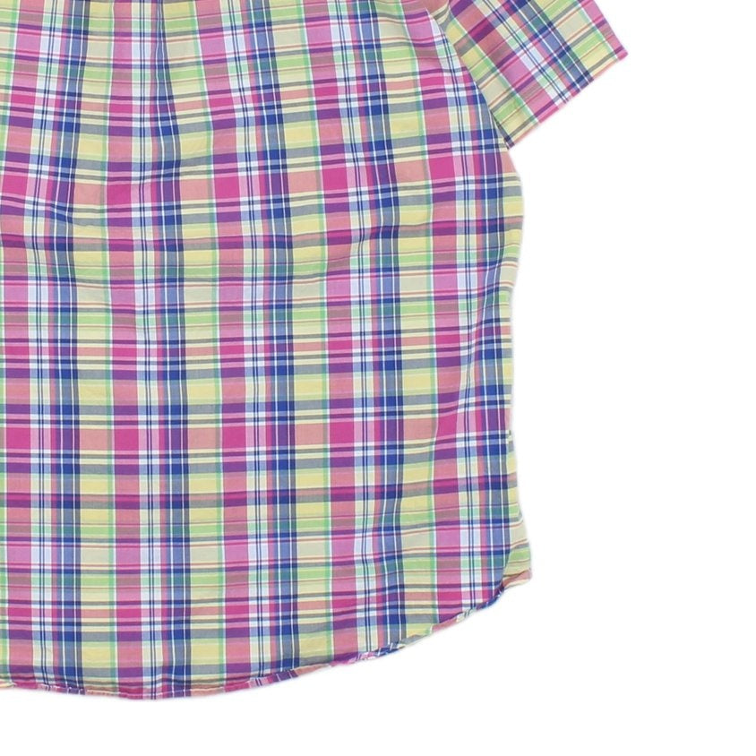 Mens Check Shirt Short Sleeve Custom Fit