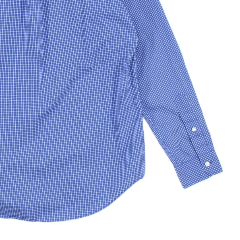 Mens Check Shirt Classic Button Down Collared