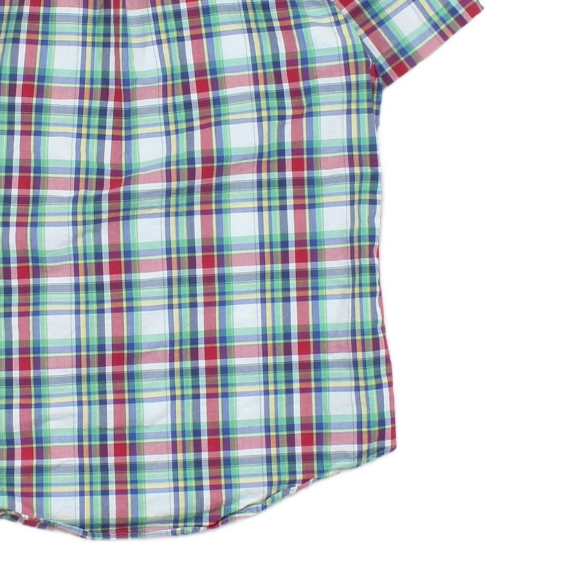 Mens Check Shirt Short Sleeve