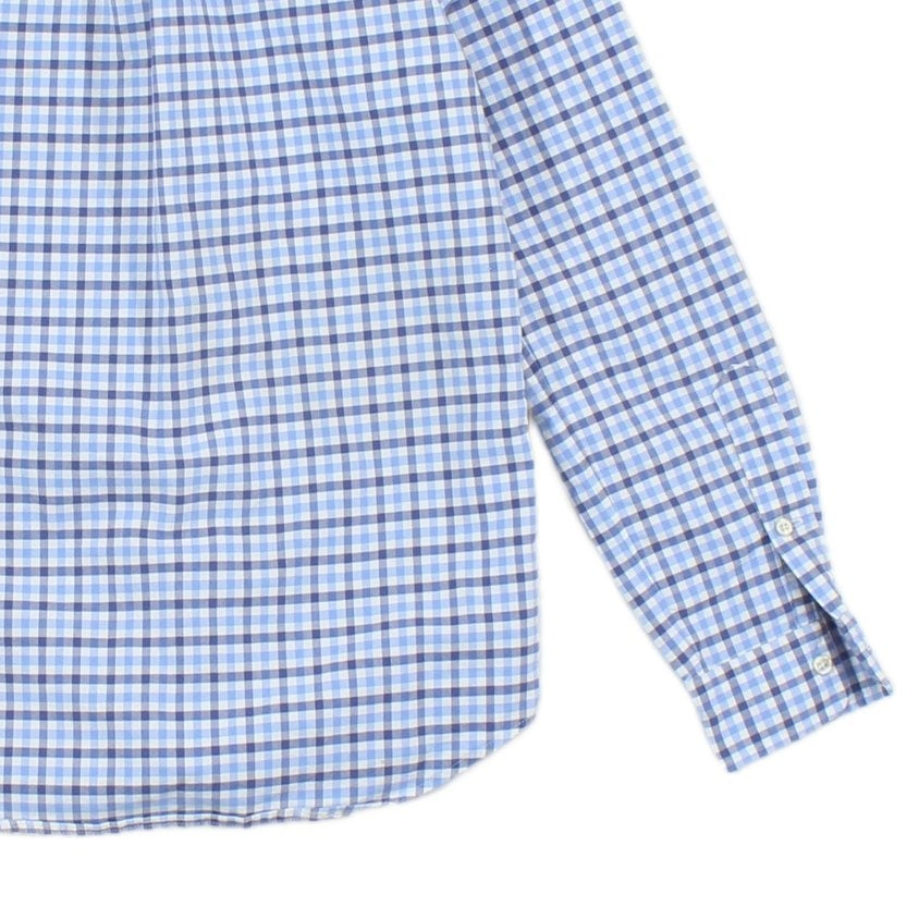 Mens Oxford Shirt Check Button Up Classic