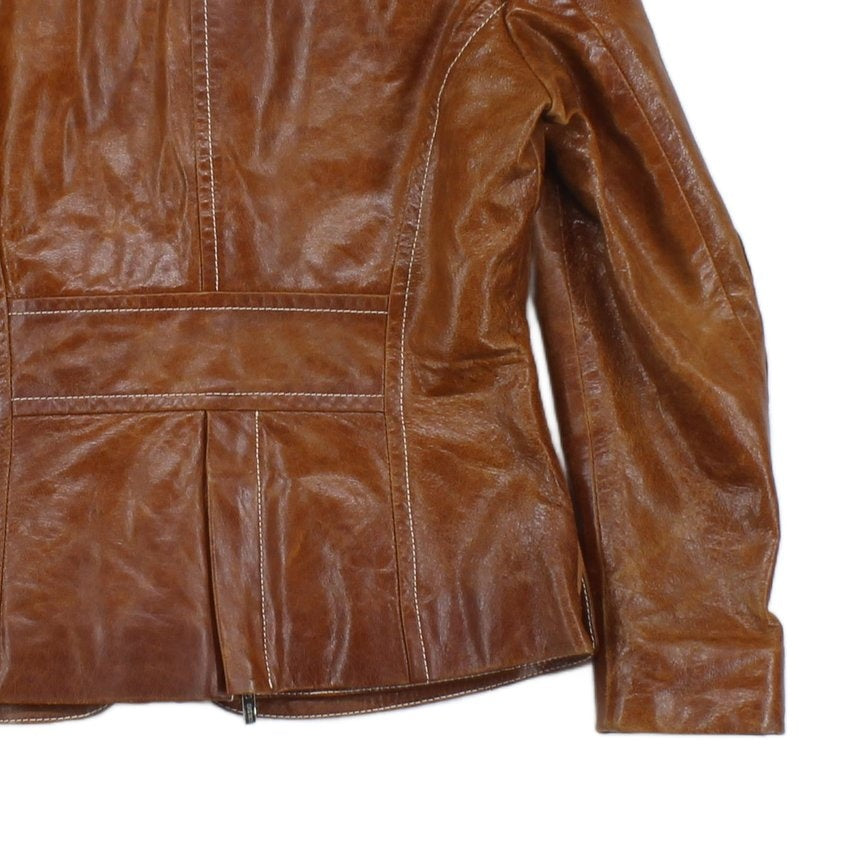 Womens Leather Jacket Full Zip