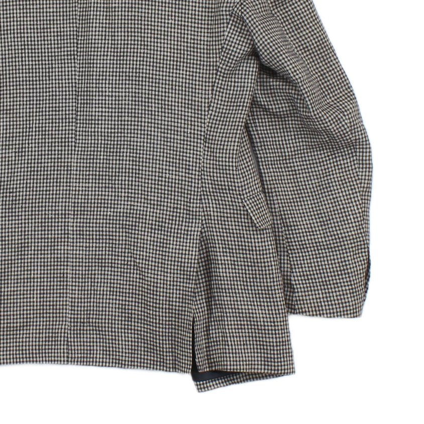 Mens Linen Blazer Check Classic