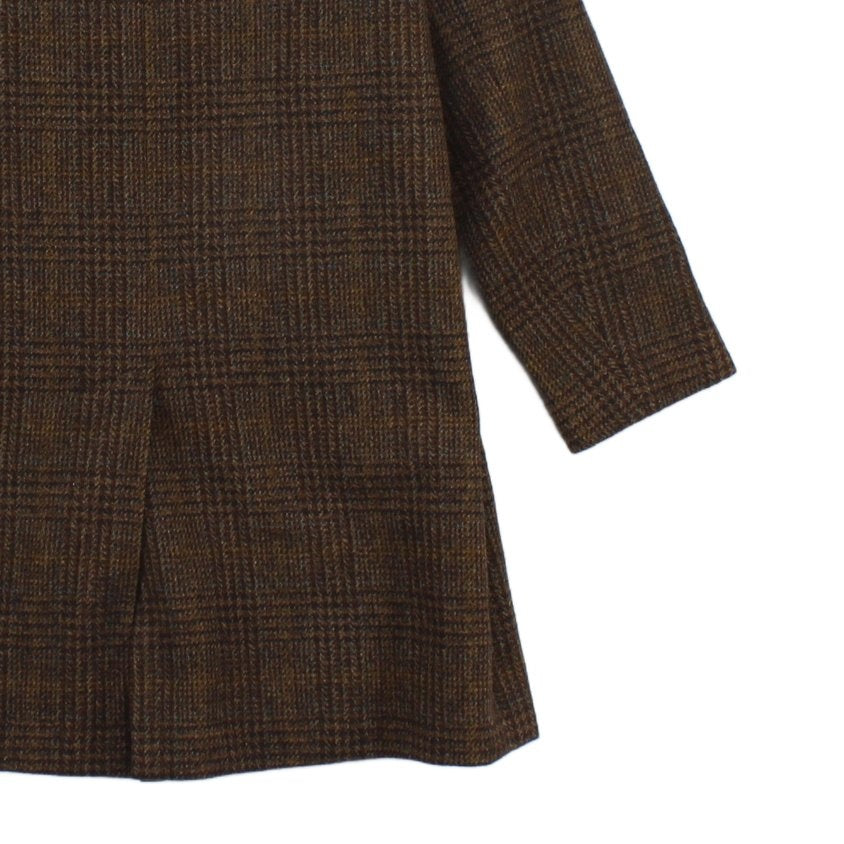 Mens Tweed Overcoat Plaid Retro 70S Wool