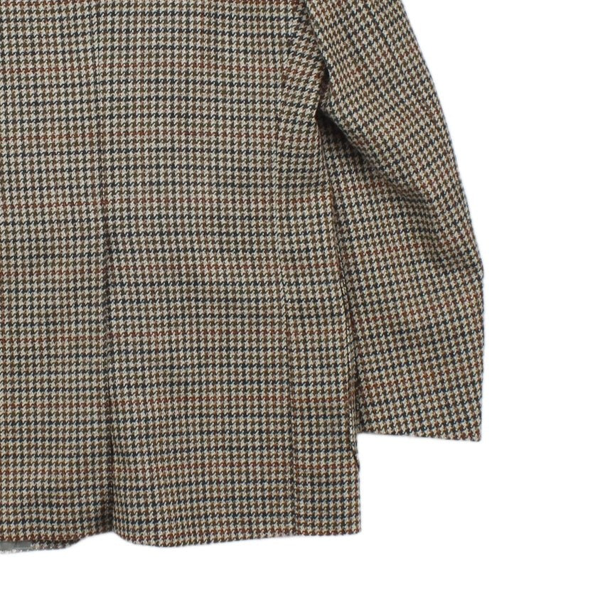 Mens Tweed Blazer Houndstooth Notch Lapel