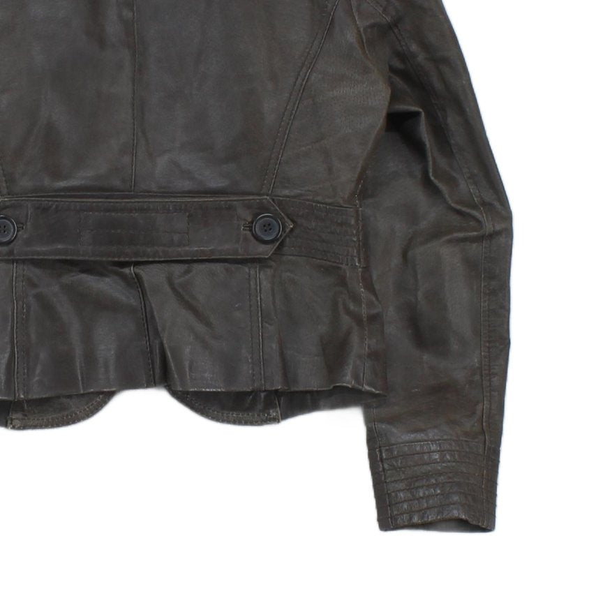 Womens Leather Blazer