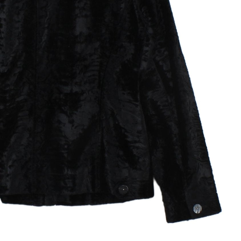 Womens Velour Jacket Button Long Sleeve
