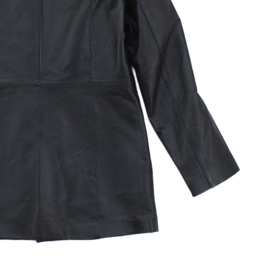 Womens Leather Jacket Blazer Coat Formal