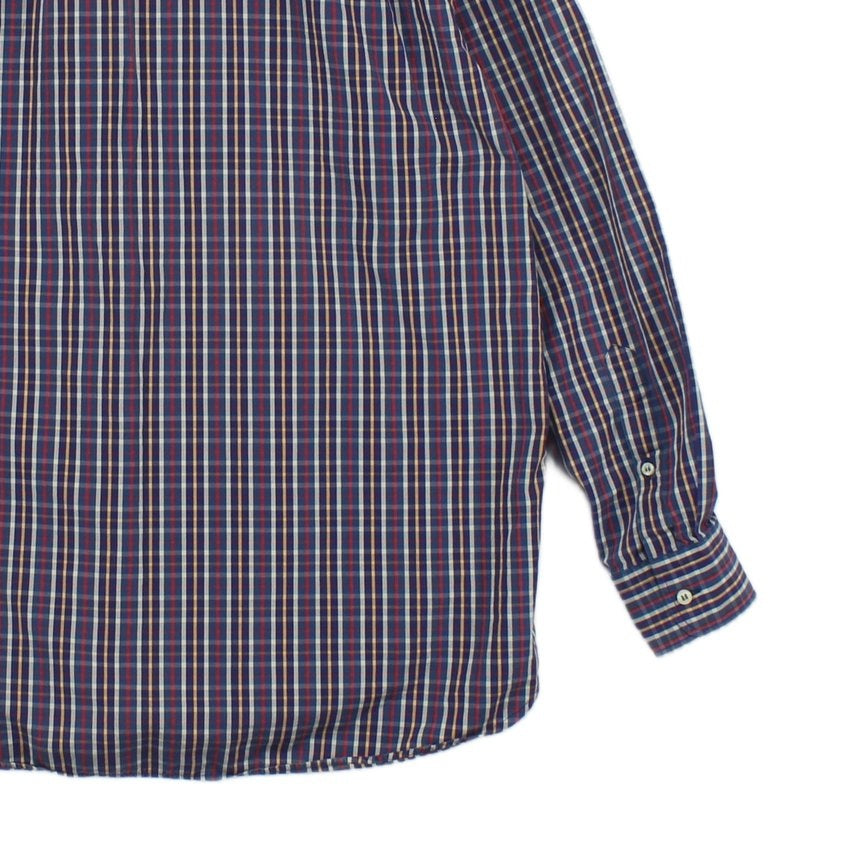 Mens Check Shirt Button Up Long Sleeve