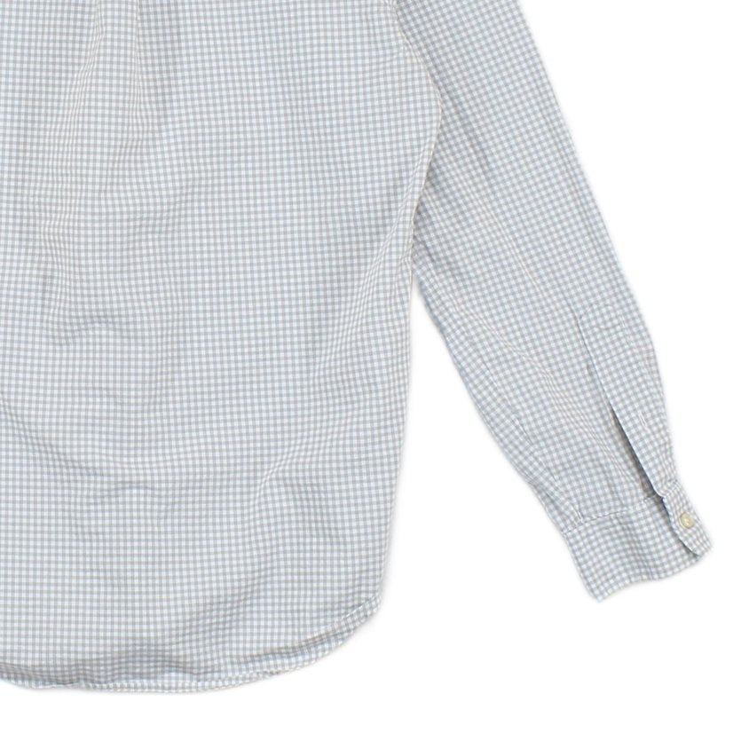 Mens Check Shirt Stretch Slim Fit Button Down