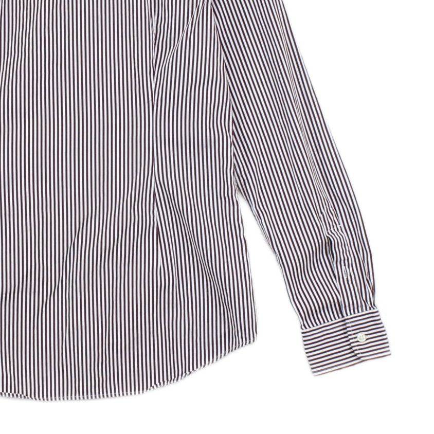 Womens Striped Shirt Custom Fit Button Up Collared