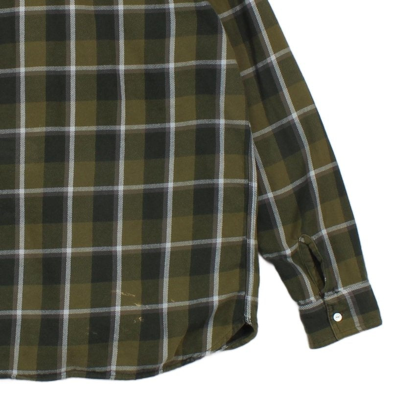 Mens Plaid Shirt Button Up Long Sleeve Cotton