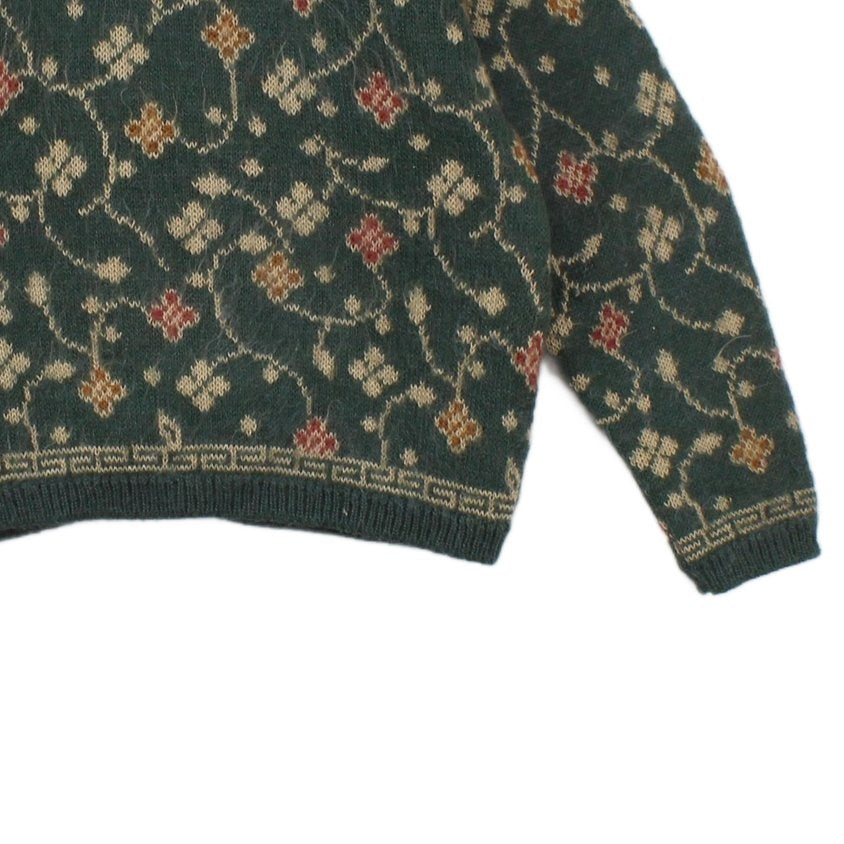 Womens Cardigan Knit Floral Button Up