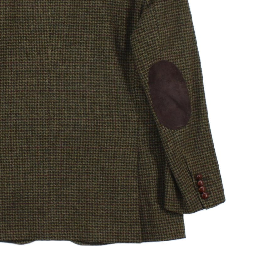 Mens Tweed Blazer Elbow Patches Classic Wool