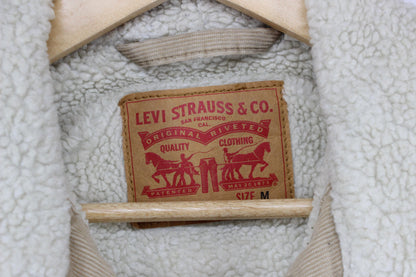 Mens Sherpa Corduroy Jacket Lined Trucker