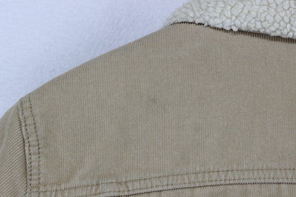 Mens Sherpa Corduroy Jacket Lined Trucker