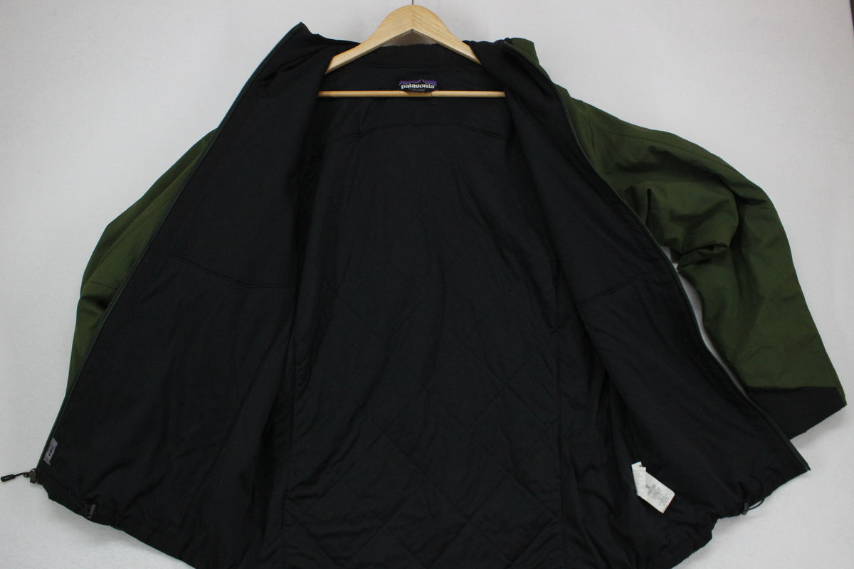 Mens Quilted Jacket Insulated Hooded Full Zip Outdoor