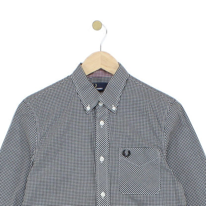 Mens Check Shirt Long Sleeve Button Up