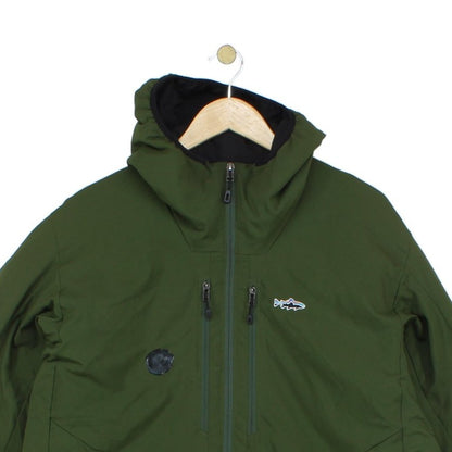 Mens Quilted Jacket Insulated Hooded Full Zip Outdoor