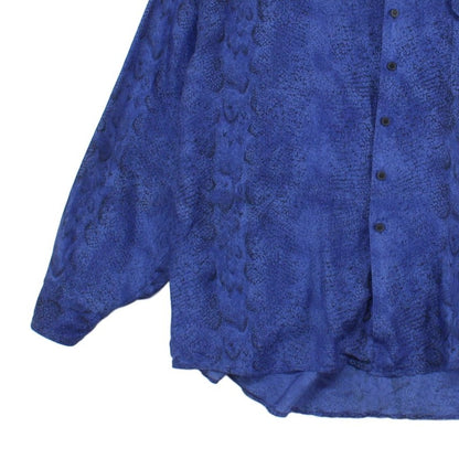 Mens Silk Abstract Shirt Button Up Relaxed Fit