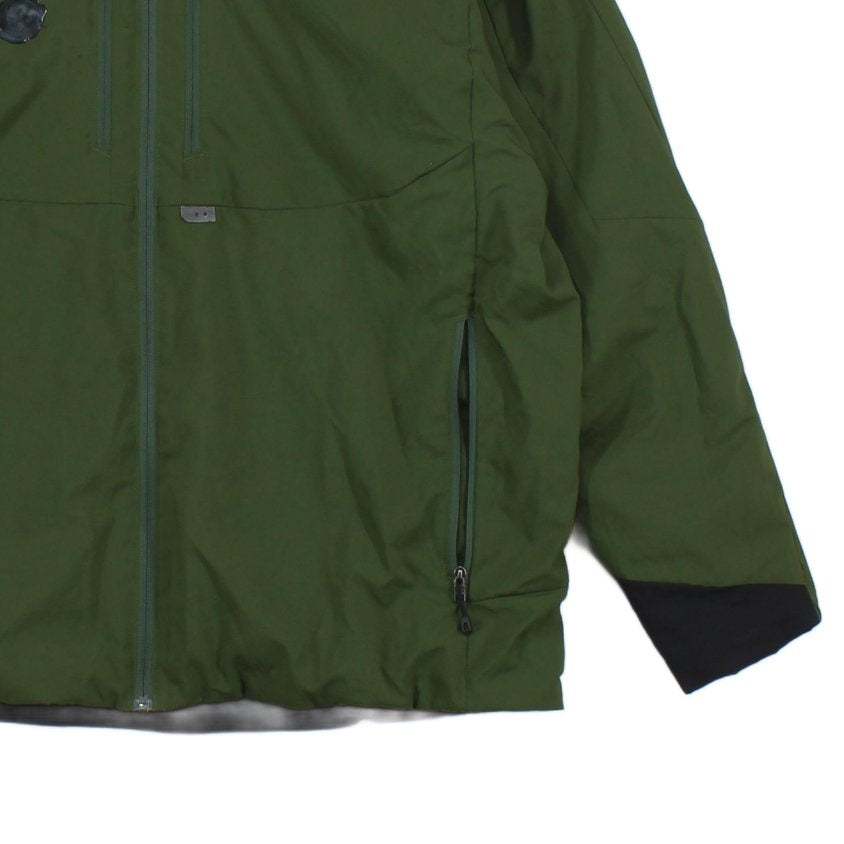 Mens Quilted Jacket Insulated Hooded Full Zip Outdoor