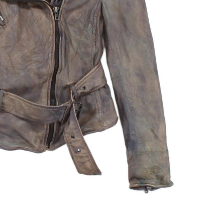 Womens Leather Jacket Biker Lamb Leather