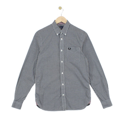 Mens Check Shirt Long Sleeve Button Up