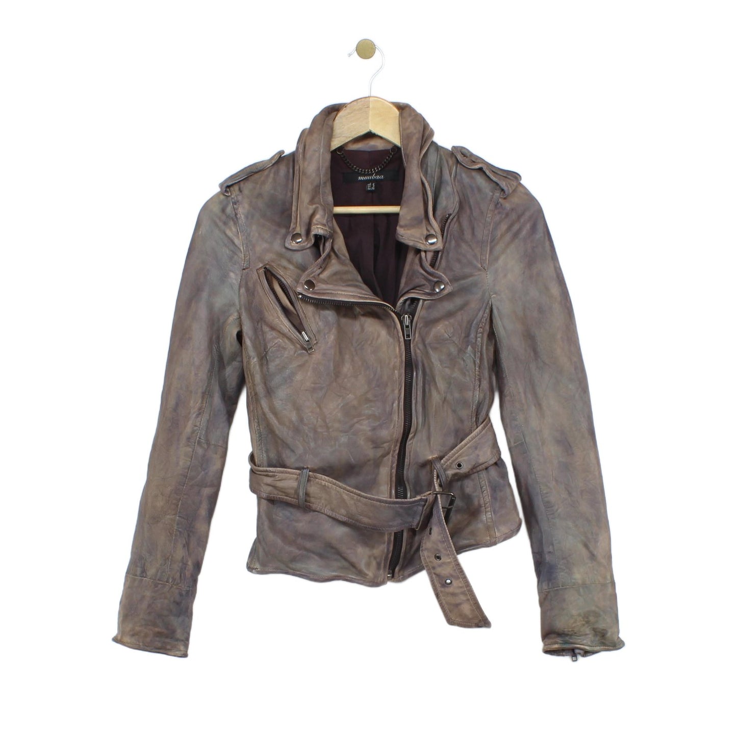 Womens Leather Jacket Biker Lamb Leather