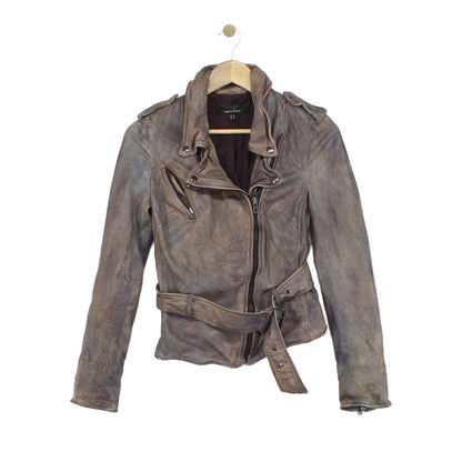 Womens Leather Jacket Biker Lamb Leather