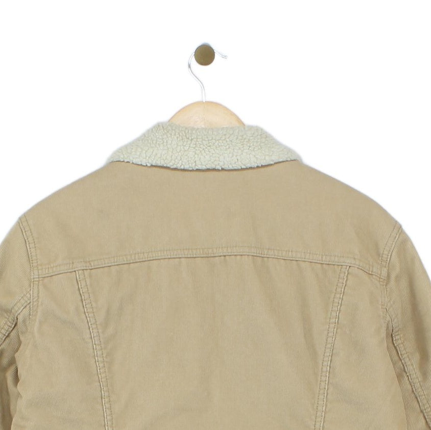 Mens Sherpa Corduroy Jacket Lined Trucker