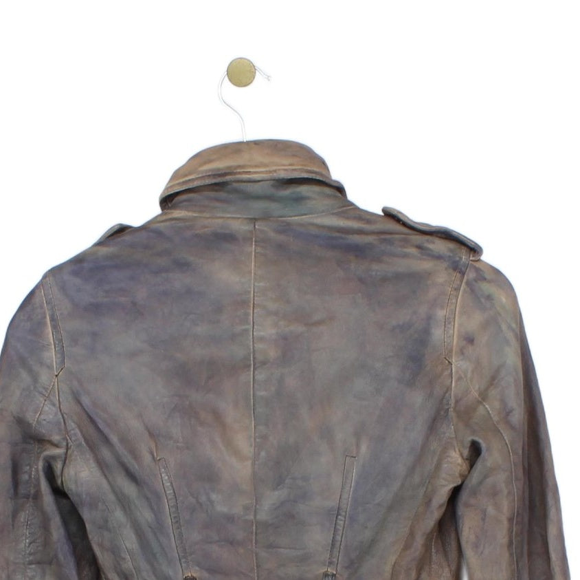 Womens Leather Jacket Biker Lamb Leather
