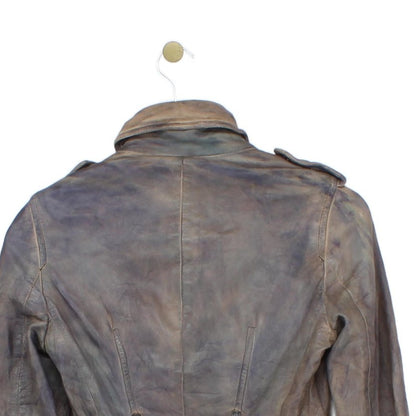 Womens Leather Jacket Biker Lamb Leather