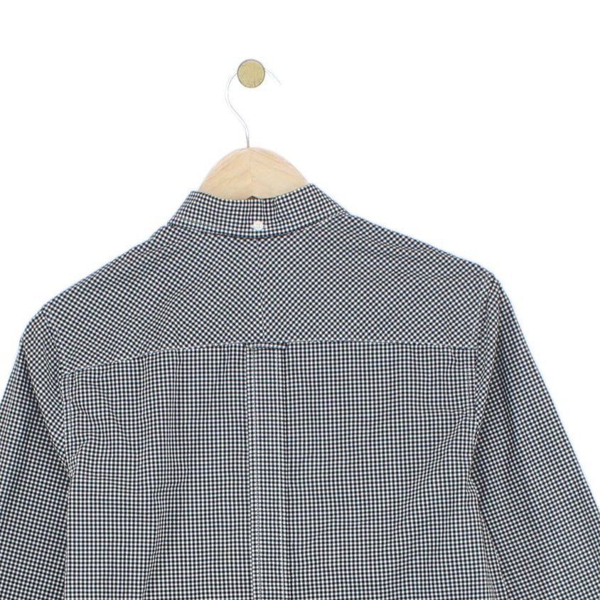 Mens Check Shirt Long Sleeve Button Up
